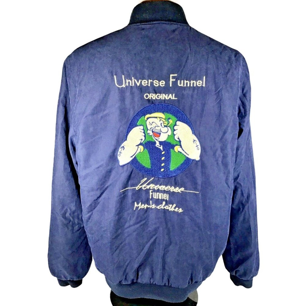 Vintage Universe Funnel POPEYE SAILOR MAN LOGO Bomber Jacket - Men’s MEDIUM